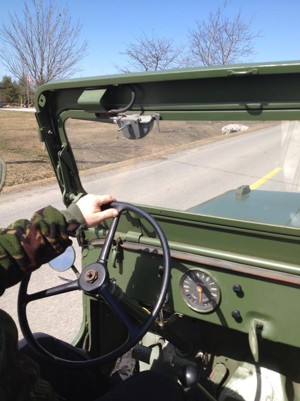 Driving Antique Army Jeep