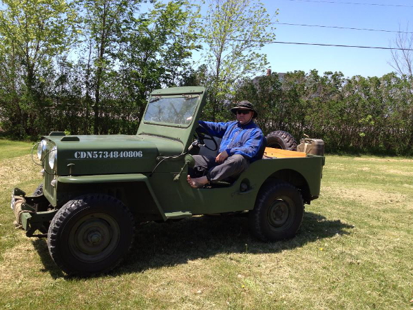 Wolfmaan in Army Jeep