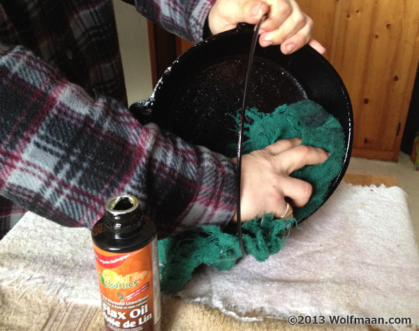 Wiping Flax Oil off Dutch Oven