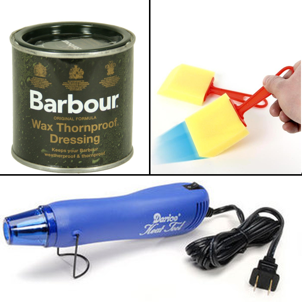 Barbour Wax, Craft Sponge, Heat Gun